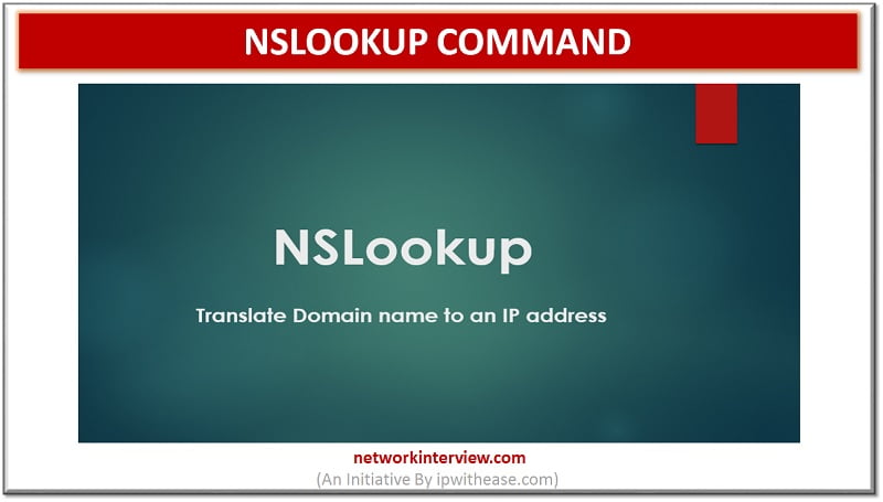 NSLOOKUP COMMAND